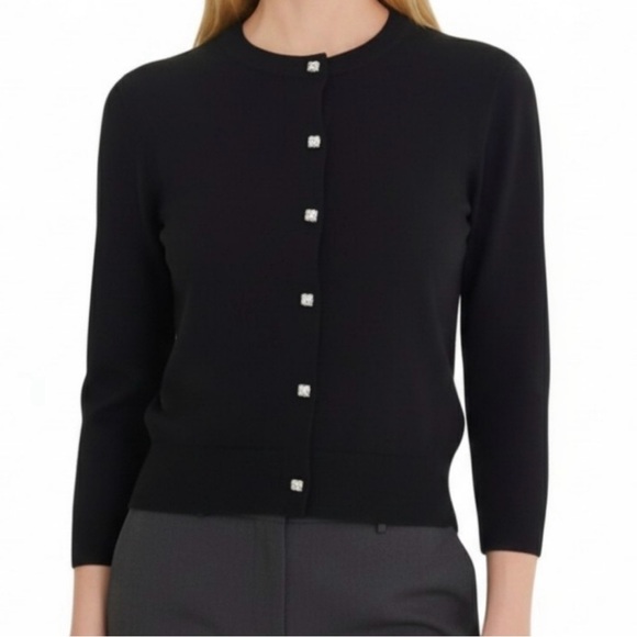 Vintage Sweaters - VINTAGE Cashmere Cropped Cardigan